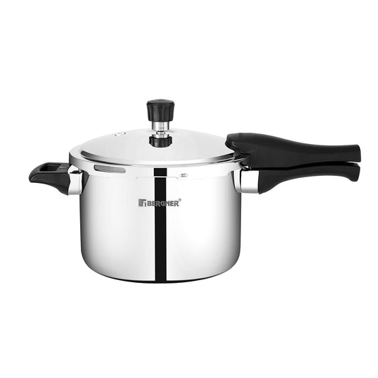 Bergner Trimax Triply Stainless Steel Outer Lid Pressure Cooker, Triply Bottom