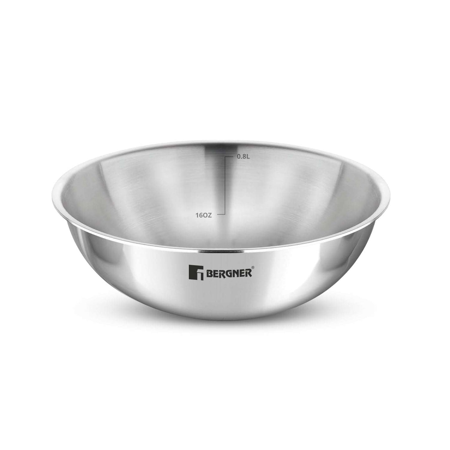 BERGNER Argent TriPly Stainless Steel Tasra/Tasla ( kadai without handle)