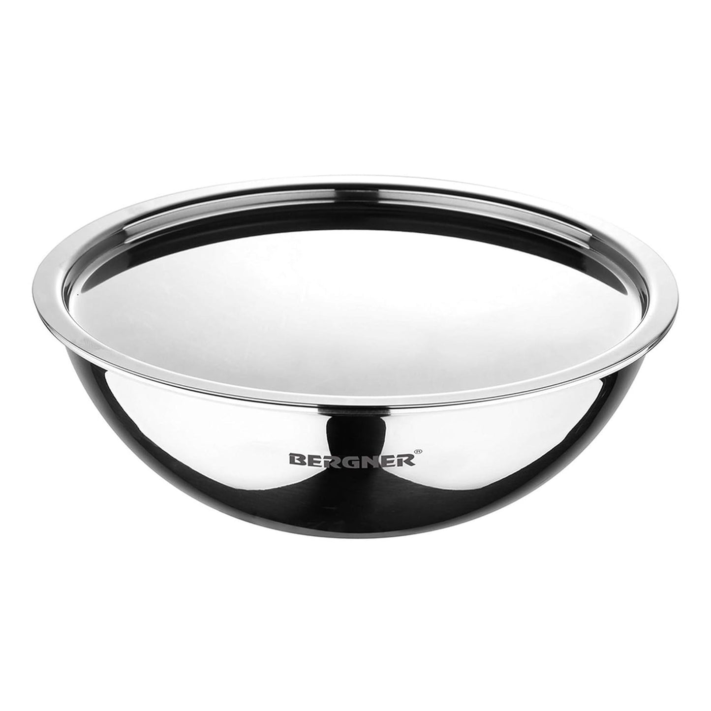 BERGNER Argent TriPly Stainless Steel  Tasra with Stainless Steel Lid,  Tasla with Lid, Food Safe, Flared Rim, Durable, Dishwasher Safe, Induction Bottom and Gas Ready