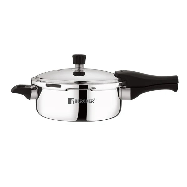 Bergner Trimax Triply Stainless Steel Outer Lid Pressure Cooker, Triply Bottom