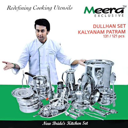 Meera Stainless Steel 131 Pcs Dulhan Set - ME0131 | Set of 131 Pcs